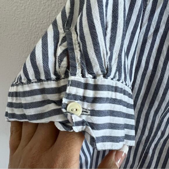 J Crew Short-Sleeve Button-Up Shirt in Stripe Style G7496 Small - Picture 4 of 8